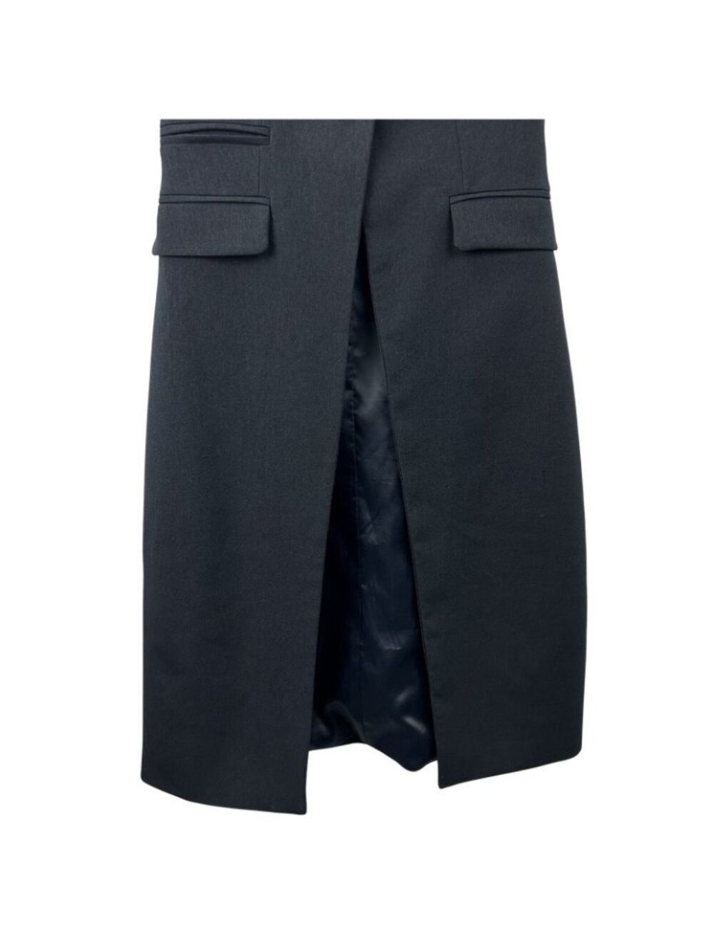 MARE MARE X ANTHROPOLOGIE Women’s Small Navy/Marin Long-line Button Dressy Vest - Picture 15 of 16